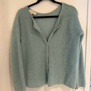 Sezane Gaspard Cardigan Sea Bright Green